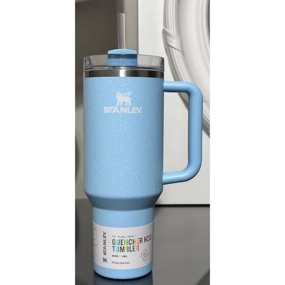 Stanley Quencher H2.0 FlowState 40oz Tumbler, POWDER BLUE CRUSH - Picture 1 of 4